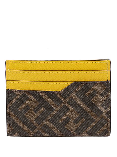 fendi porta carte credito|fendi leather card holder.